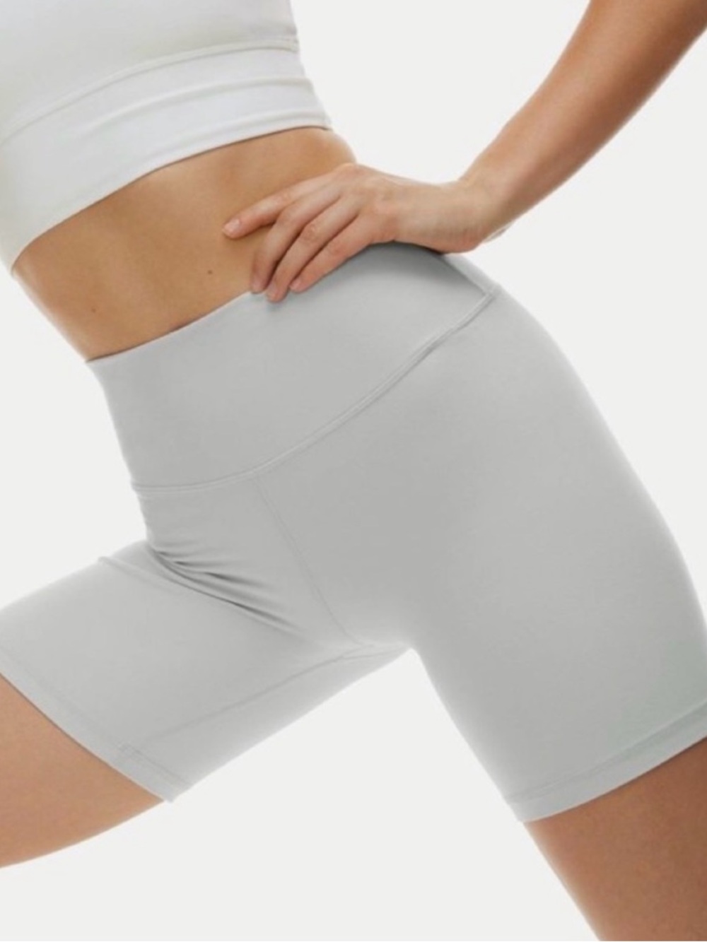 TNA Light Gray Biker Shorts